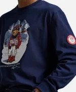 Polo Ralph Lauren Olympic Team USA 2026 Polo Bear Navy Blue Pullover T-Shirt