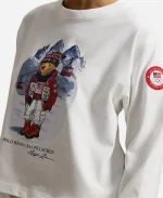 Polo Ralph Lauren Olympic Team USA 2026 Polo Bear White Long-Sleeve T-Shirt