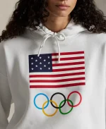 Polo Ralph Lauren Olympic Team USA 2026 White Fleece Hoodie