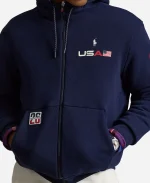 Polo Ralph Lauren Team USA 2026 Fleece Full-Zip Navy Blue Hoodie