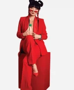 Poppy Liu NBC Television Critics Association Press Tour Red Suit
