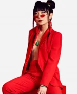 Poppy Liu NBC Television Critics Association Press Tour Suit - Red