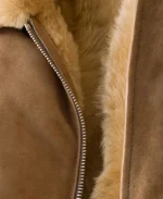 Prada Suede And Shearling Bomber Zipper Jacket