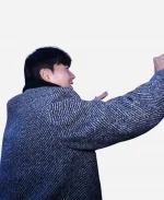 Premier League Los Angeles FC Team 2025 Champions League Son HeungMin Grey Tweed Coat