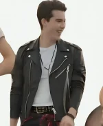 Reggie Peters Julie and the Phantoms Jeremy Shada Black Biker Leather Jacket