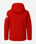 Robbie Simpson Finding Mr. Christmas Tv Series S02 Ski Patrollers Red Hooded Jacket