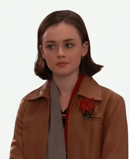 Rory Gilmore Gilmore Girls Alexis Bledel Brown Leather Jacket