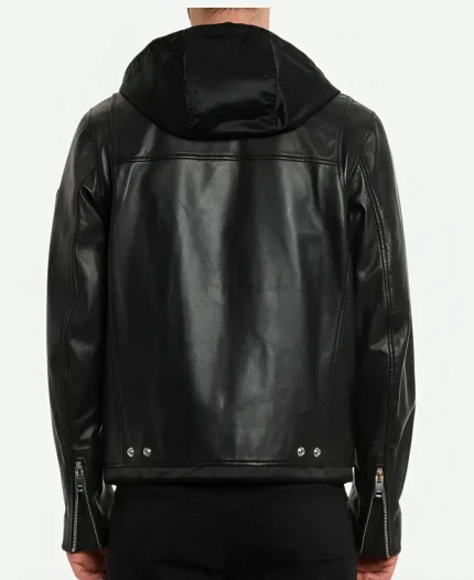 Ross Butler Tv Show 13 Reasons Why Black Striped  Leather Jacket