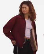 Rue Bennett Euphoria S03 2026 Zendaya Cotton Jacket - Red