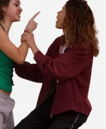 Rue Bennett Euphoria S03 2026 Zendaya Red Cotton Jacket