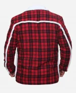 Ryan Reynolds Deadpool Wade Wilson Checkered Shearling Flannel Cotton Jacket