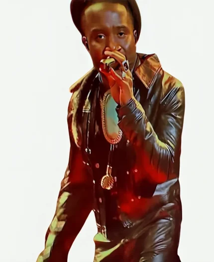 Saboozey SNL Perform A Bar Black Leather Jacket