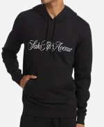 Saks Fifth Avenue Embroidered Logo Cotton Hoodie