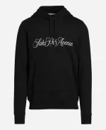 Saks Fifth Avenue Logo-Embroidered Black Cotton Pullover Hoodie