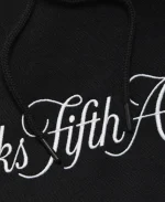 Saks Fifth Avenue Logo-Embroidered Cotton Pullover Hoodie - Black