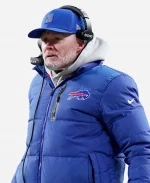 Sean McDermott Bills Blue Puffer Jacket