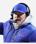 Sean McDermott Buffalo Bills Coach Puffer Jacket - Blue