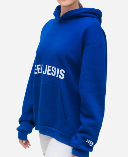 Seek Jesus Blue Pullover Hoodie