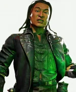 Shang Tsung  Mortal Kombat 11 Leather Trench Coat - Black