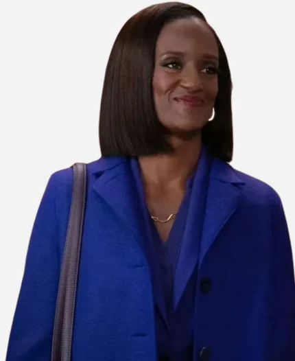 Skye P. Marshall Tv Series Matlock S02 Olympia Lawrence Blue Wool Coat