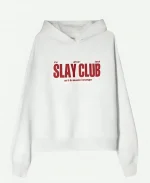 Slay Club Oversized Pullover Hoodie - Grey