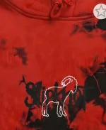 Slipknot Goat Tie Dye Red & Black Hoodie