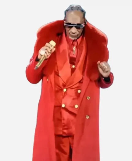 Snoop Dogg 2025 Red Fur Coat