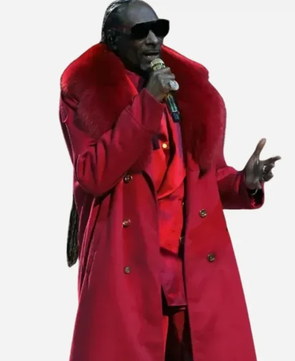 Snoop Dogg Halftime Show Christmas Red Coat