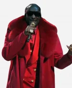 Snoop Dogg Halftime Show Christmas Red Fur Coat