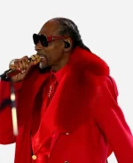 Snoop Dogg Vikings v Lions Super Bowl Halftime Show 2025 Christmas Fur Coat