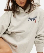 Sporty & Rich LA Dodgers Serif Hoodie - Heather Grey
