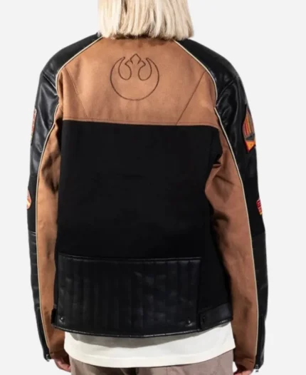 Star Wars Rebel X-Wing Racer Moto Jacket - Black And Brown