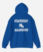 Strawberry Mansion Blue Pullover Fleece Hoodie 