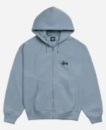 Stüssy Basic Light Blue Zip Hoodie