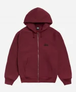 Stüssy Basic Red Zip Hoodie