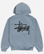 Stüssy Basic Zip Hoodie - Light Blue