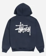 Stüssy Basic Zip Hoodie - Navy