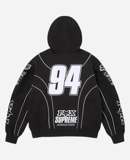 Supreme x Fox Racing Black Hoodie