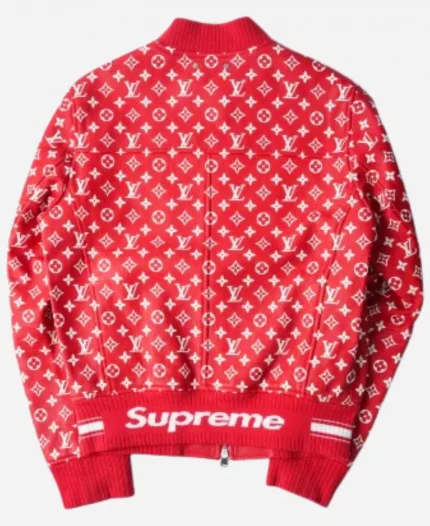 Supreme x Louis Vuitton Baseball Leather Bomber Varsity Jacket