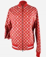 Supreme x Louis Vuitton Leather Varsity Jacket
