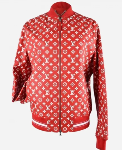 Supreme x Louis Vuitton Leather Varsity Jacket