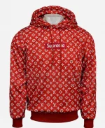 Supreme x Louis Vuitton Red Hoodie