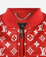 Supreme x Louis Vuitton Red Leather Jacket