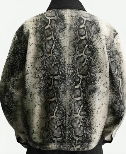 TV Show The Voice Season 28 Snake Print Sliver Grey Jacket