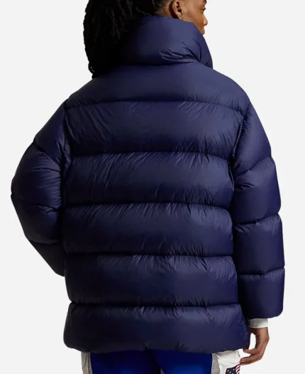 Team USA 2026 Oversized Down Navy Blue Puffer Jacket