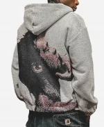 The Episodes Project FIGHT CLUB Tapestry Zip-Up Hoodie -Grey