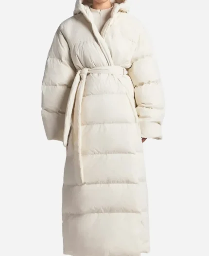 The North Face x Skims Nuptse Wrap Parka Coat - White