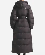 The North Face x Skims Nuptse Wrap Parka Hooded Puffer Coat - Brown