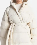 The North Face x Skims Nuptse Wrap Parka Puffer Coat