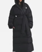 The North Face x Skims Nuptse Wrap Parka Puffer Coat - Black
